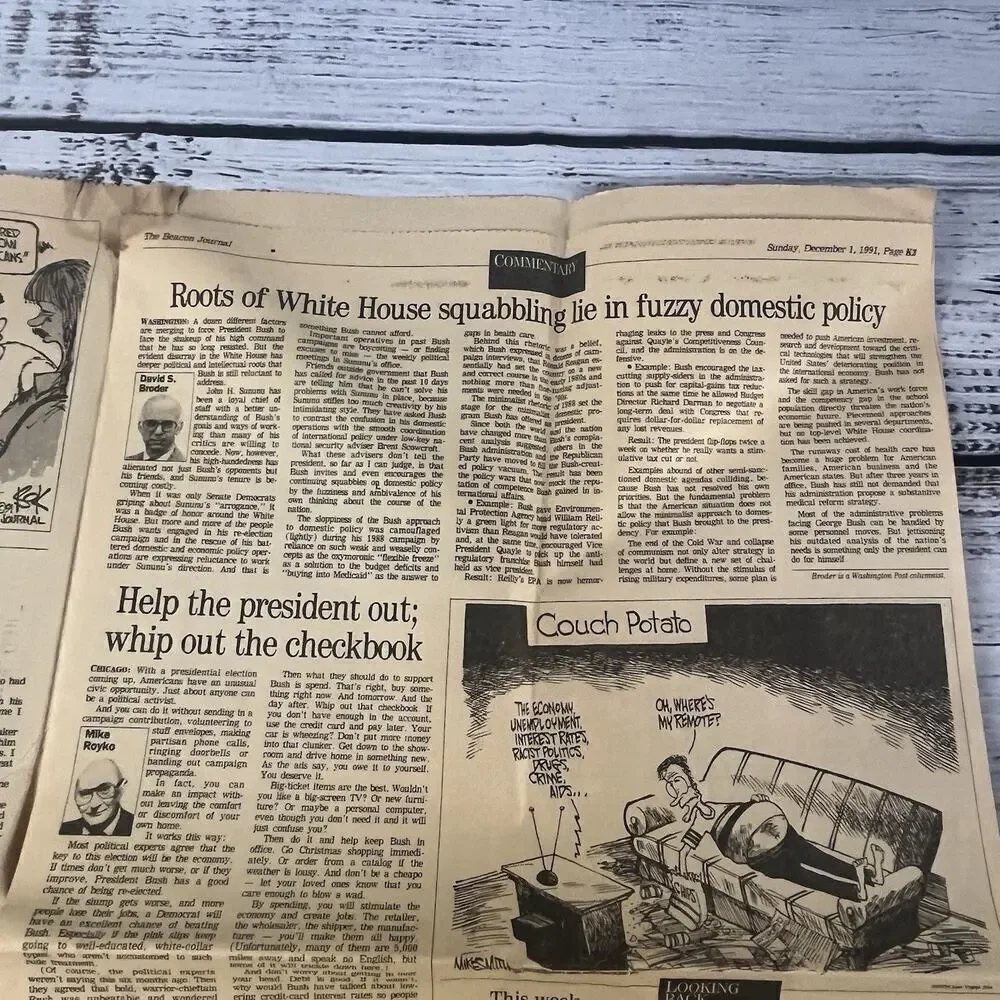 Vintage Akron Beacon Journal Newspaper Dec 1 1991/Dec 7 1941 Pearl Harbor Infamy